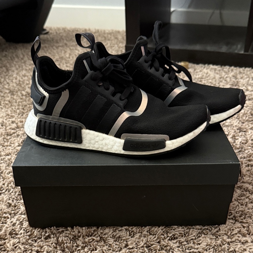 Adidas NMD R1 Black and White Shoes